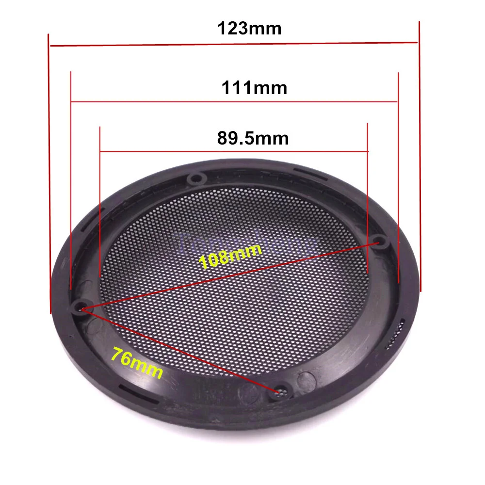 4 inch Black Tweeter Speaker/Subwoofer Speaker Grill Mesh Enclosure Net Bass Protective Cover DIY Speaker Accessories