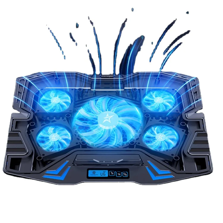 Пластиковая охлаждающая подставка для ноутбуков, 15,6 дюйма, 5 вентиляторов