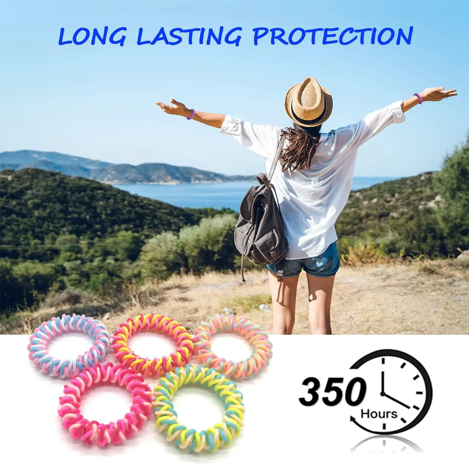 Double Color Essential Oil Anti Mosquito EVA Bracelet For Hiking Camping Walking Product