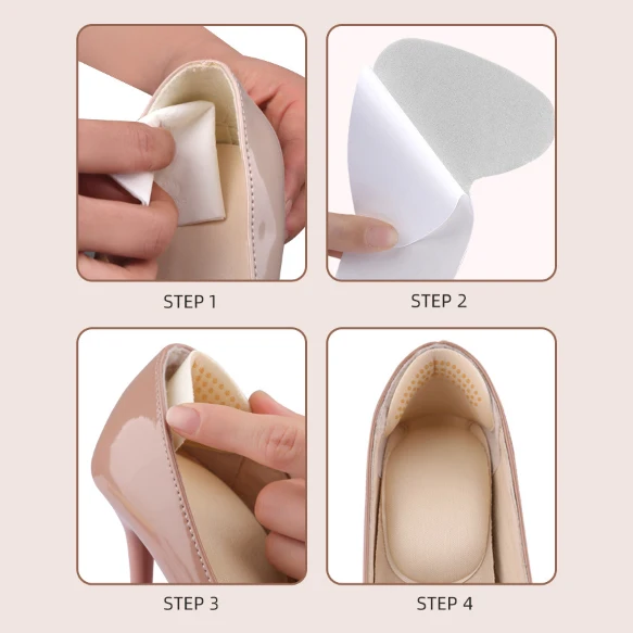 2 in 1 heel pad cushion woman high heel liner
