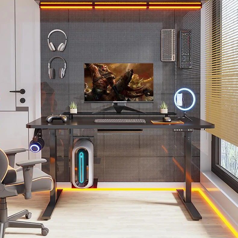 Electric Office Strong Desks Ergonomic Standing Frame Computer Gaming Home Motorized Workstation Adjustable Height Table
