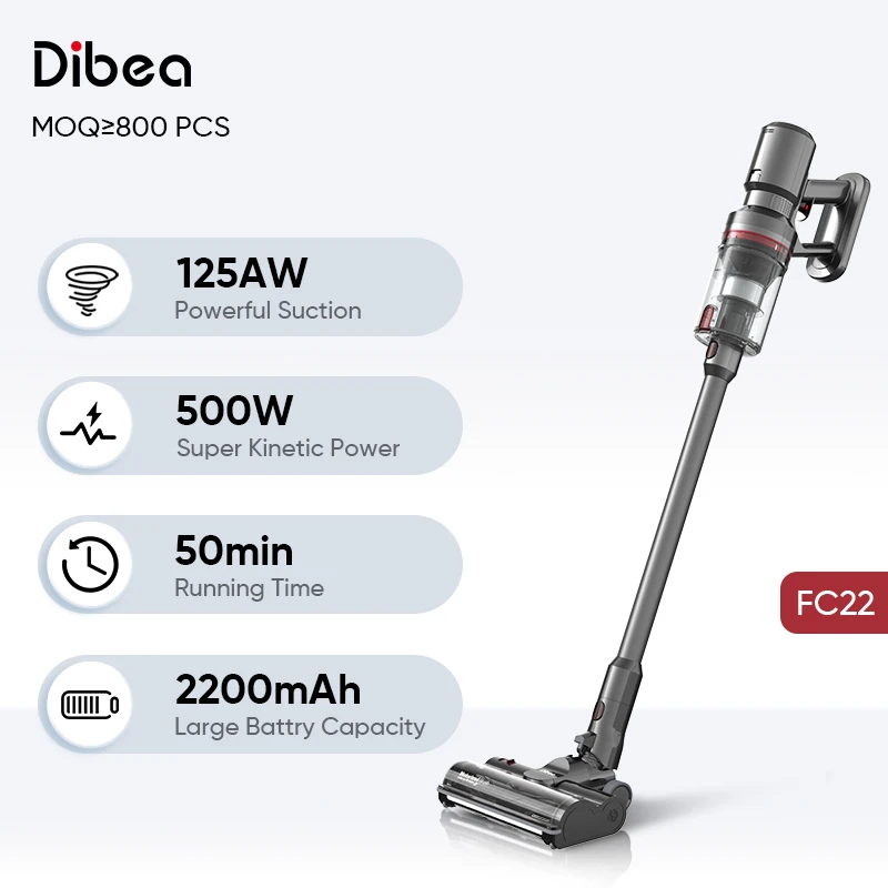 Cordless Vacuum Cleaner 500W/28KPA 50Mins Runtime Vacuum Cleaner for Carpet and Floor Home Pet Hair Cleaning