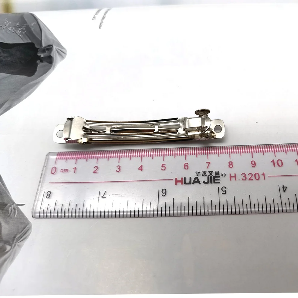 8cm Silver Metal French Barrette Hair Clips Wholesale for Hair Clip DIY