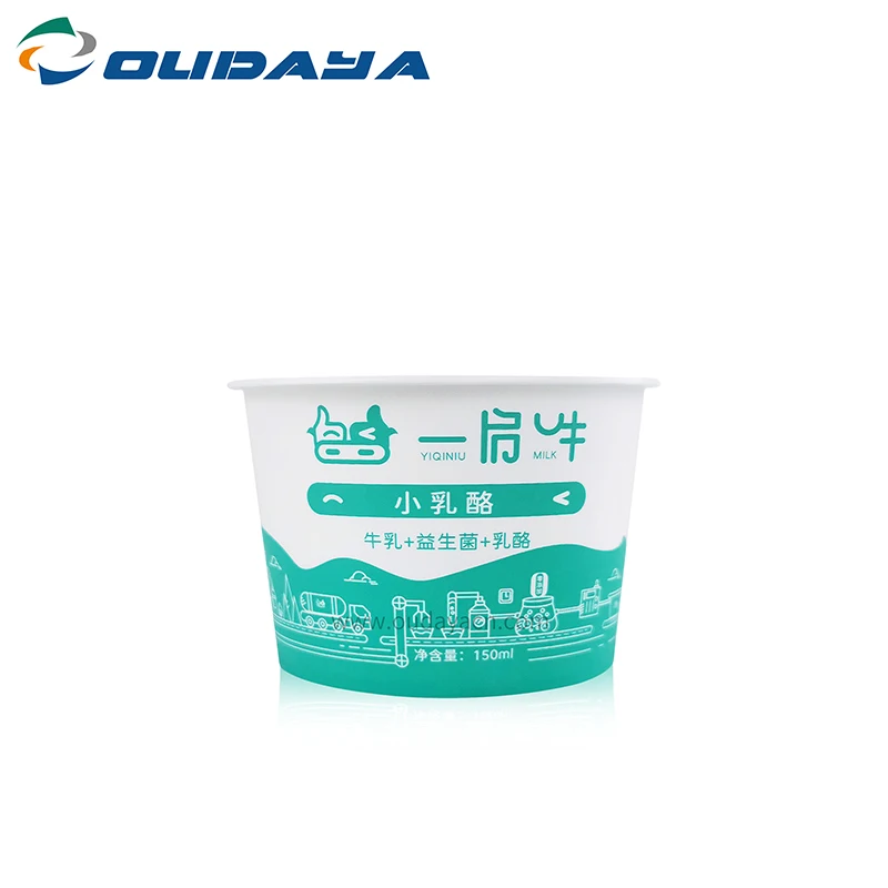 custom logo iml 6oz frozen yogurt cup with lid plastic ice cream cup with spoon