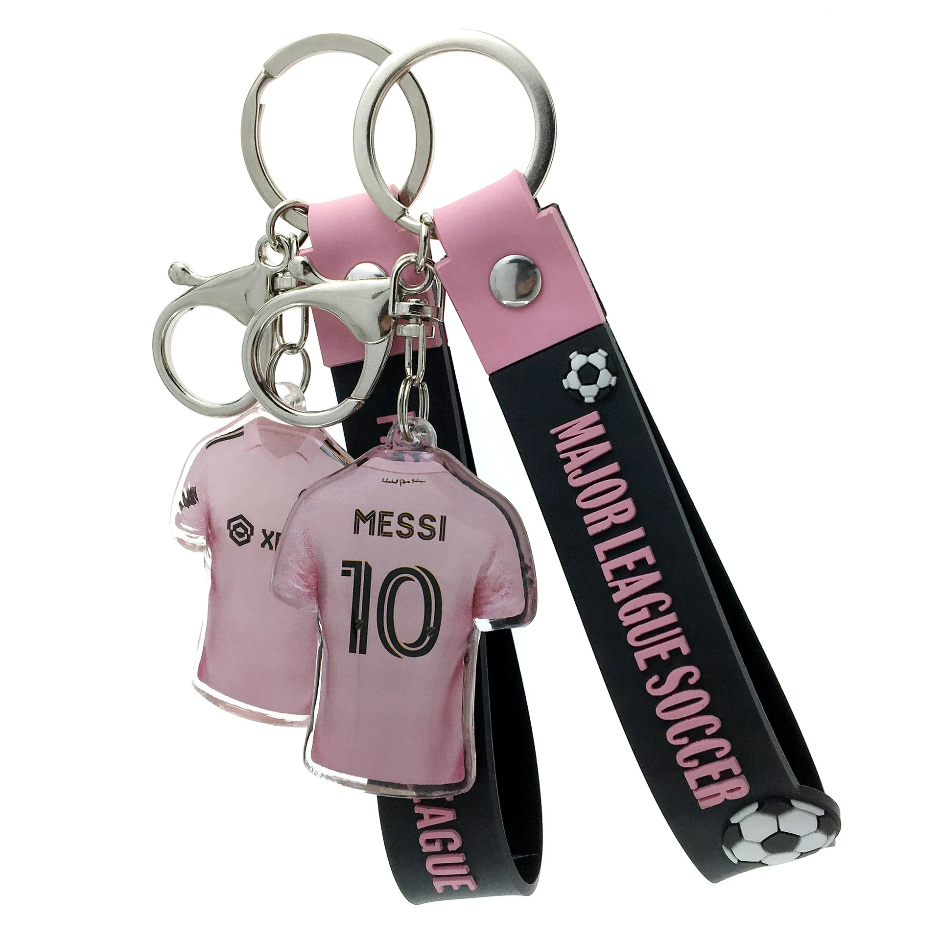 Custom acrylic uv print t-shirt football club teams keychain