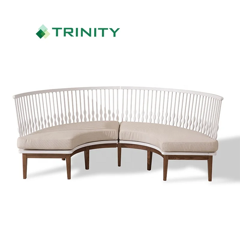 Customized 5 Star Hotel Project Modern Half Round Curved Sectional Hotel Lobby Sofa