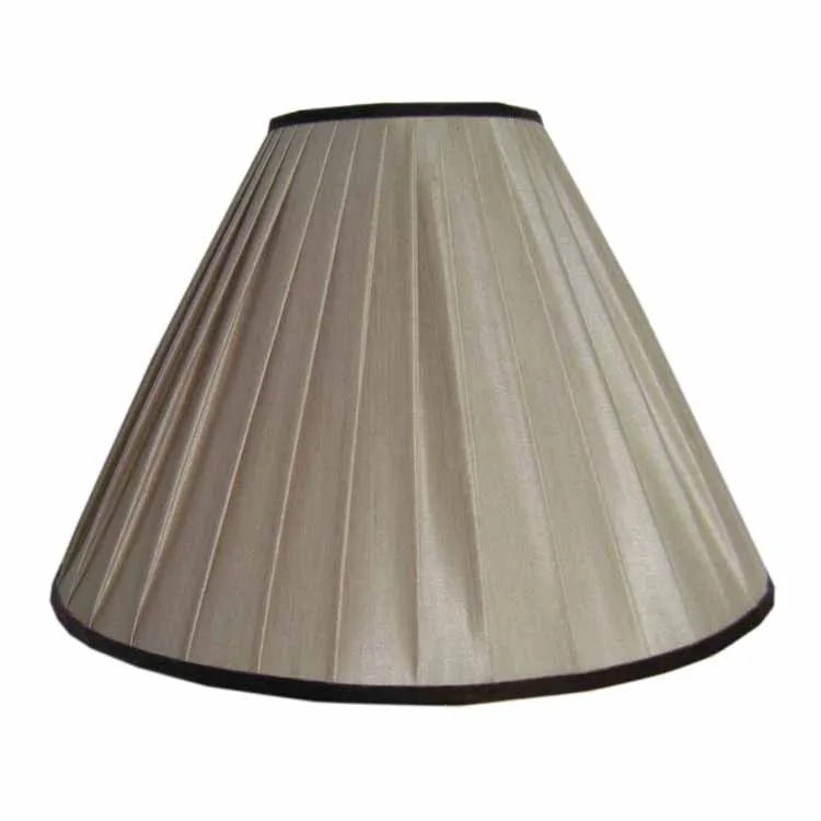 Wholesale Pleated Modern Round Lamp Shade Linen Fabric Lampshade