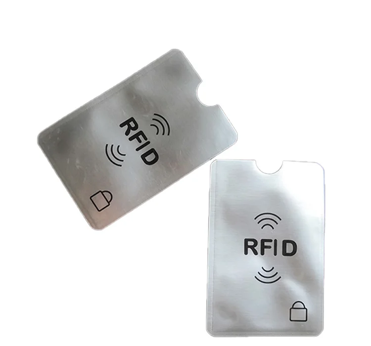 Customize Logo Printed Aluminum RFID Blocking Credit Card Holder