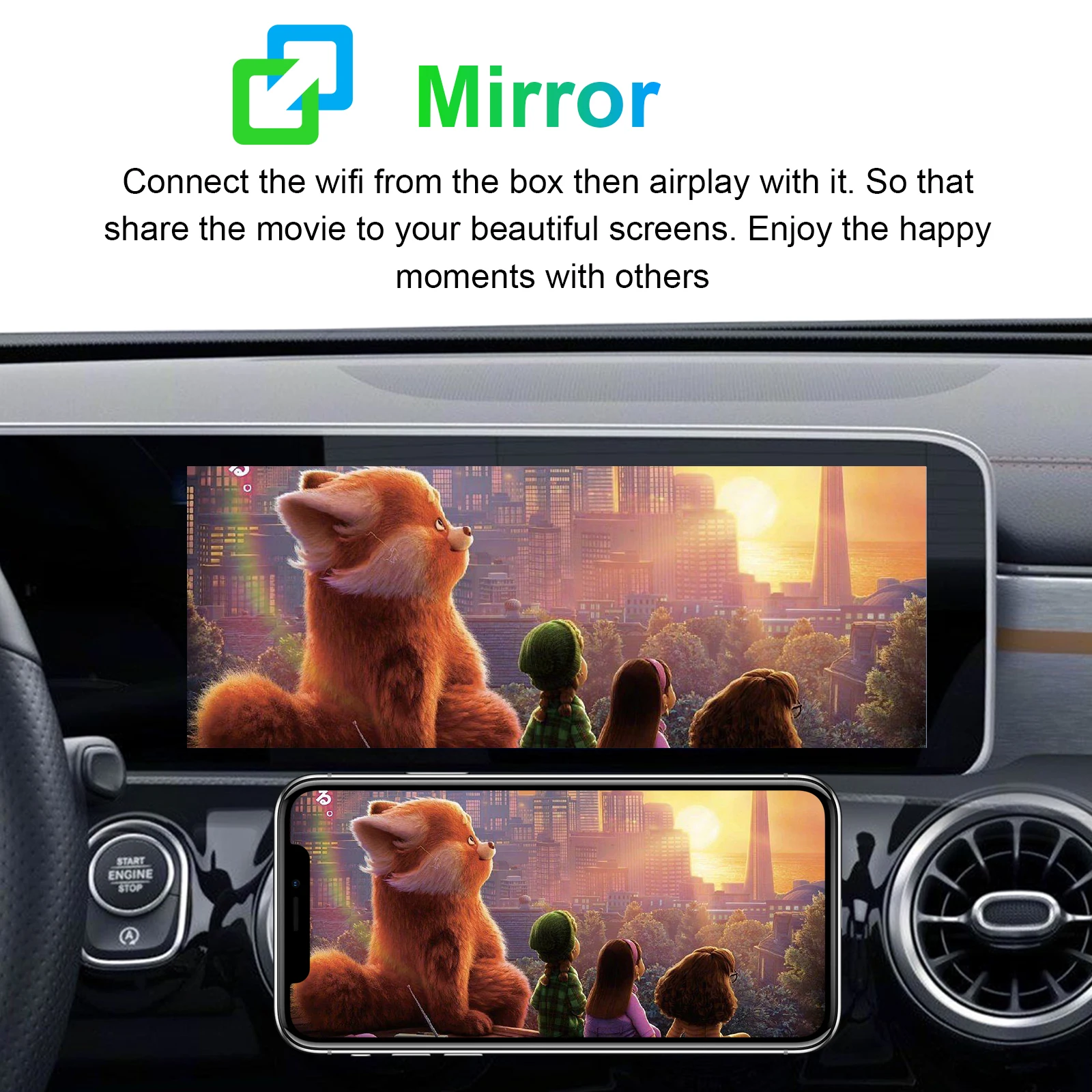 OEM Screen Upgrade kit Decoder Box CarPlay Android Auto Mirror Link for Benz A B C E GLA GLK GLS CLA ML Class NTG 6 MBUX System