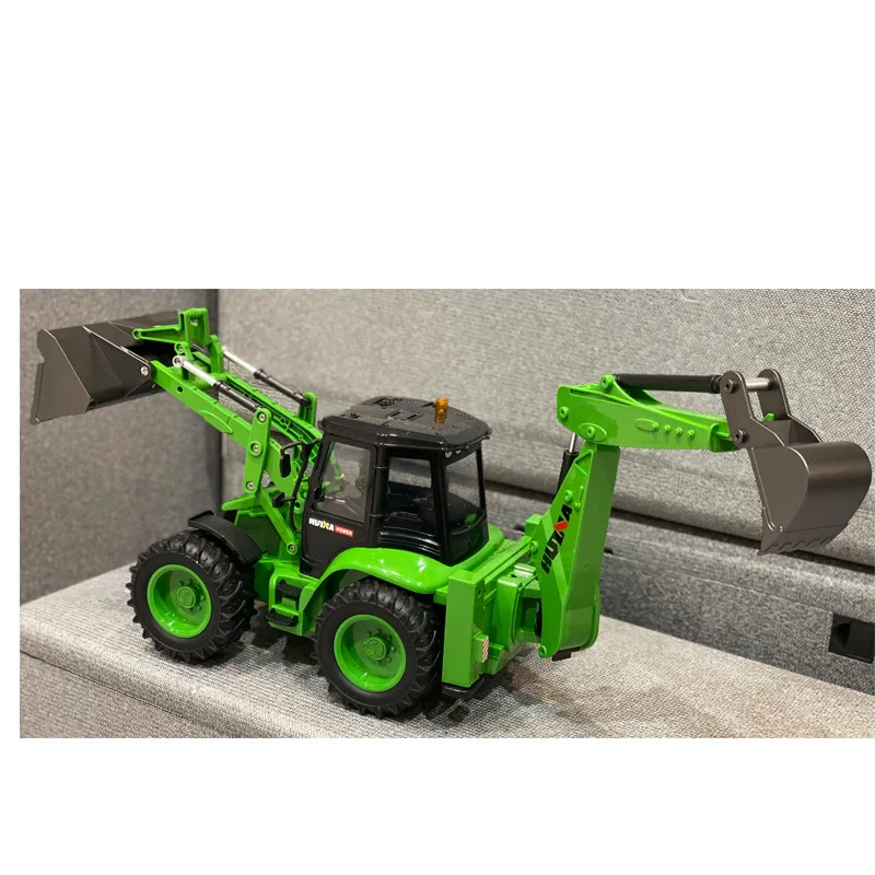 Huina 1579 2 4 г 9CH 1/14 имитация электрического радиоуправления RC экскаватор-погрузчик с подсветкой и звуком