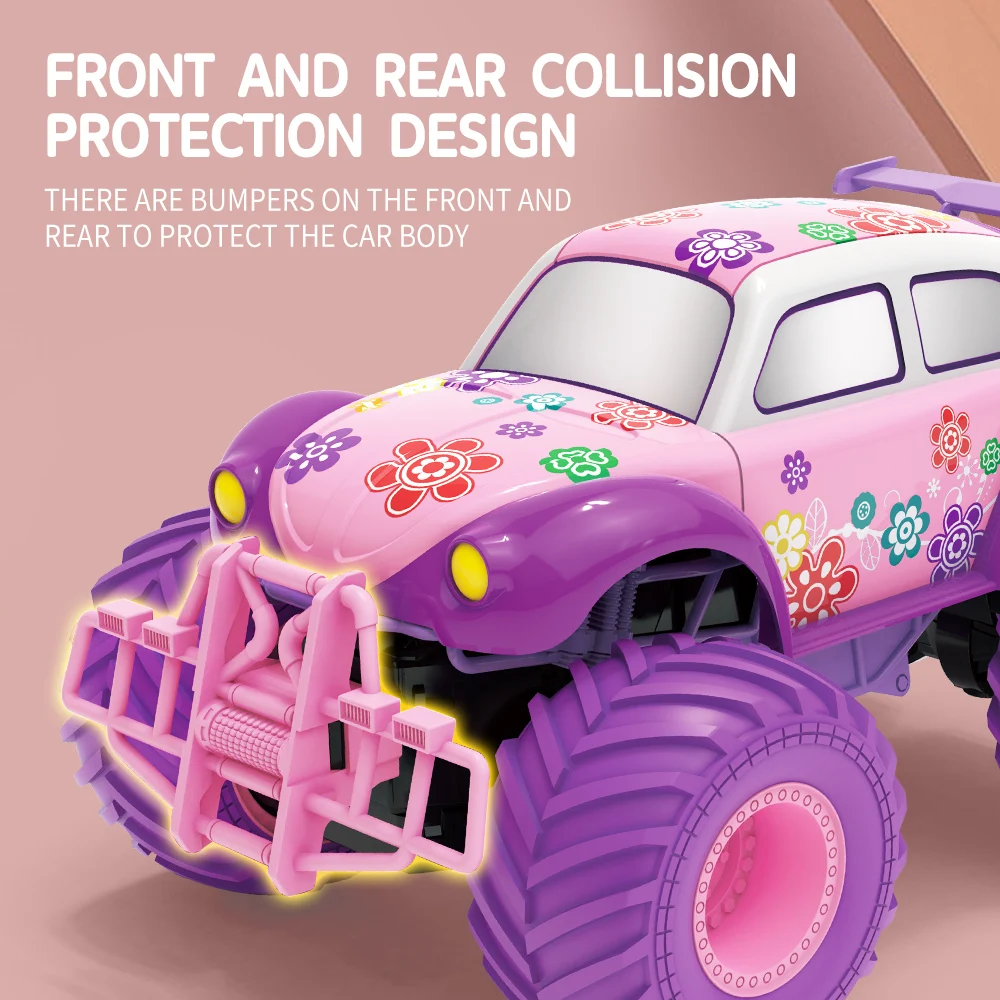 Newly Released Q157 R/C RC Climbing Pink Off Road Big Wheel Multiple Terrains Remote Control Barbiecolor control car toys
