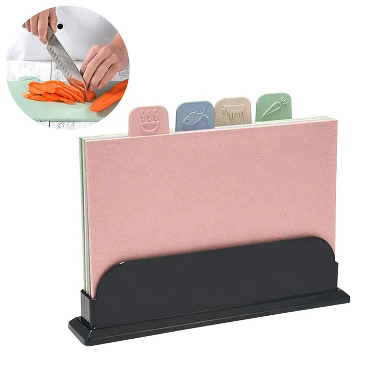 Премиум 4 цвета набор разделочных досок для фруктов, овощей, мяса, разделочную доску. Лидер продаж набор кухонных принадлежностей пшеничной соломы Материал