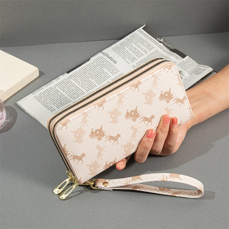 famous brand cheap fashion handmade Pu leather ladies wallet wholesale