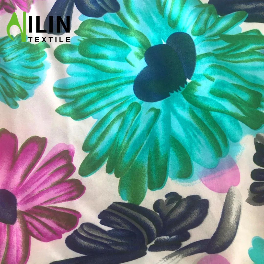 FDY Four way stretch fabric printed elastic fabric for swimwear