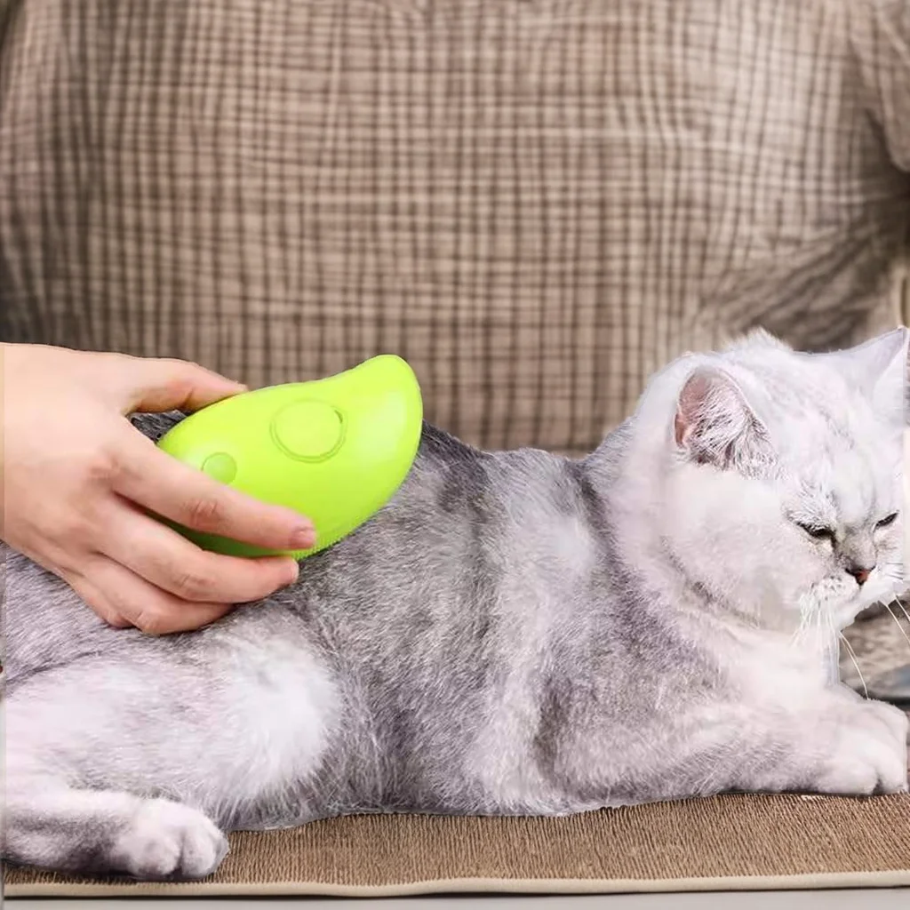 Steamy Cat Brush Pet Steamy Brush Grooming Hair Massage Comb Self Cleaning Hair Remover Electric Spray Steam Cat Hair Brush