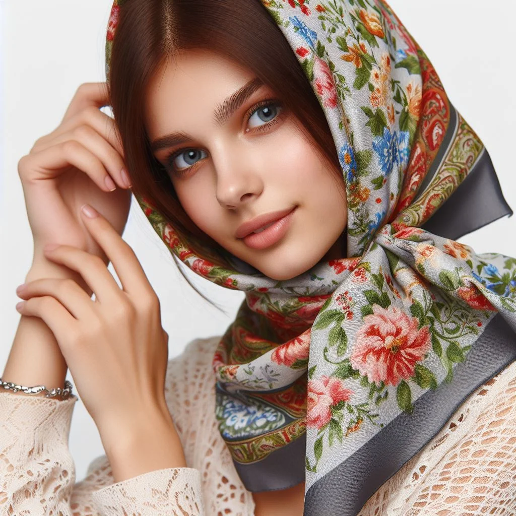 Personalized Custom Women Head Wrap Turban Bandana - Stylish Ladies Square Headband Scarf, Cozy Silk Headscarf Shawl Hijab