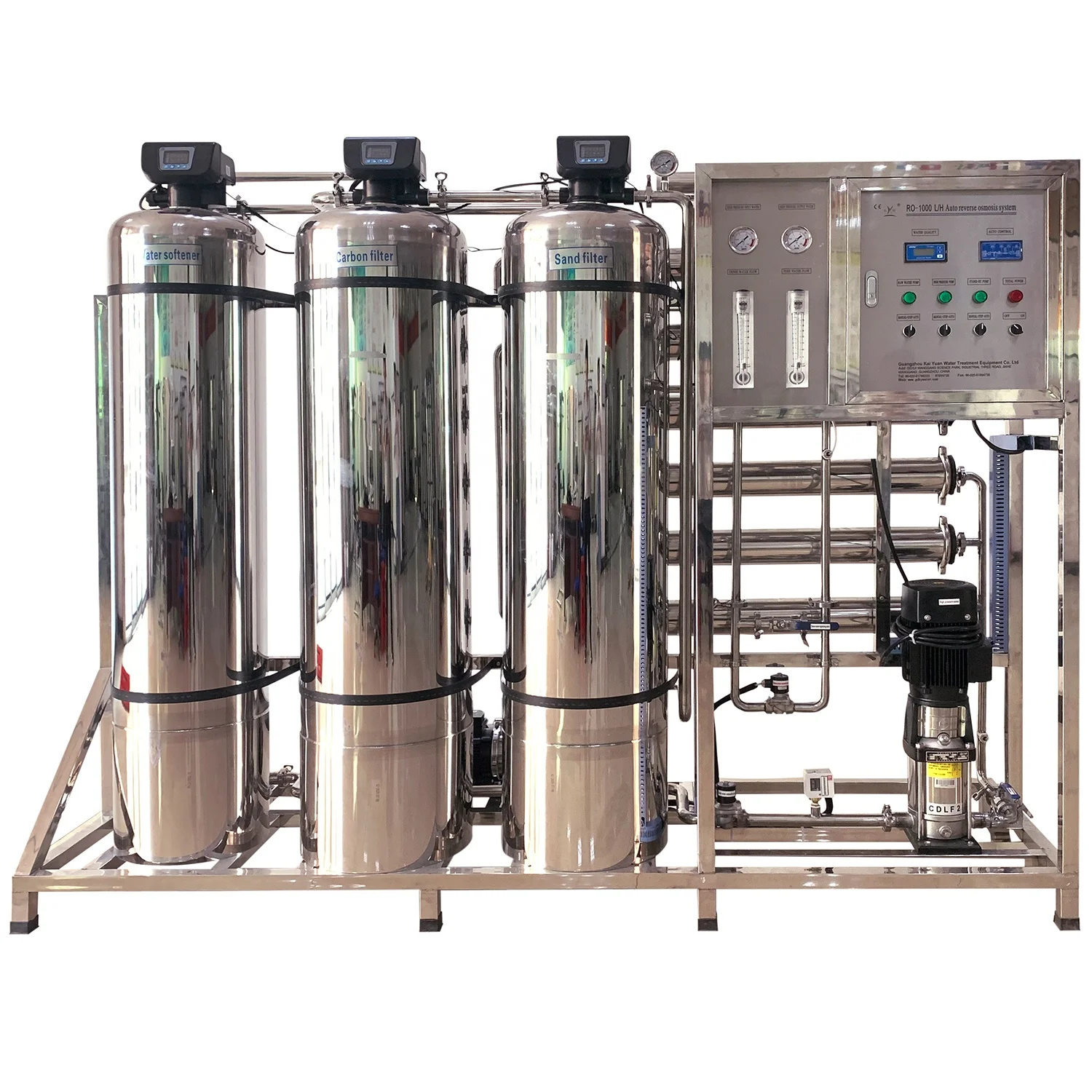 500 / 1000 / 1500 / 2000 LPH Pure mineral Drinking water RO Reverse Osmosis purifying treatment machine / system / plant