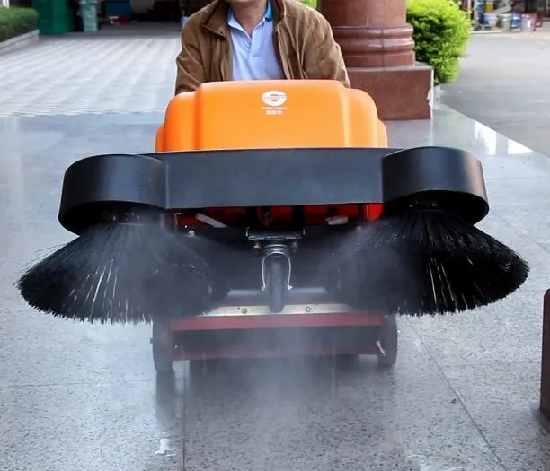 hand push sweeper with battery  for  street  or  road  floor cleaning