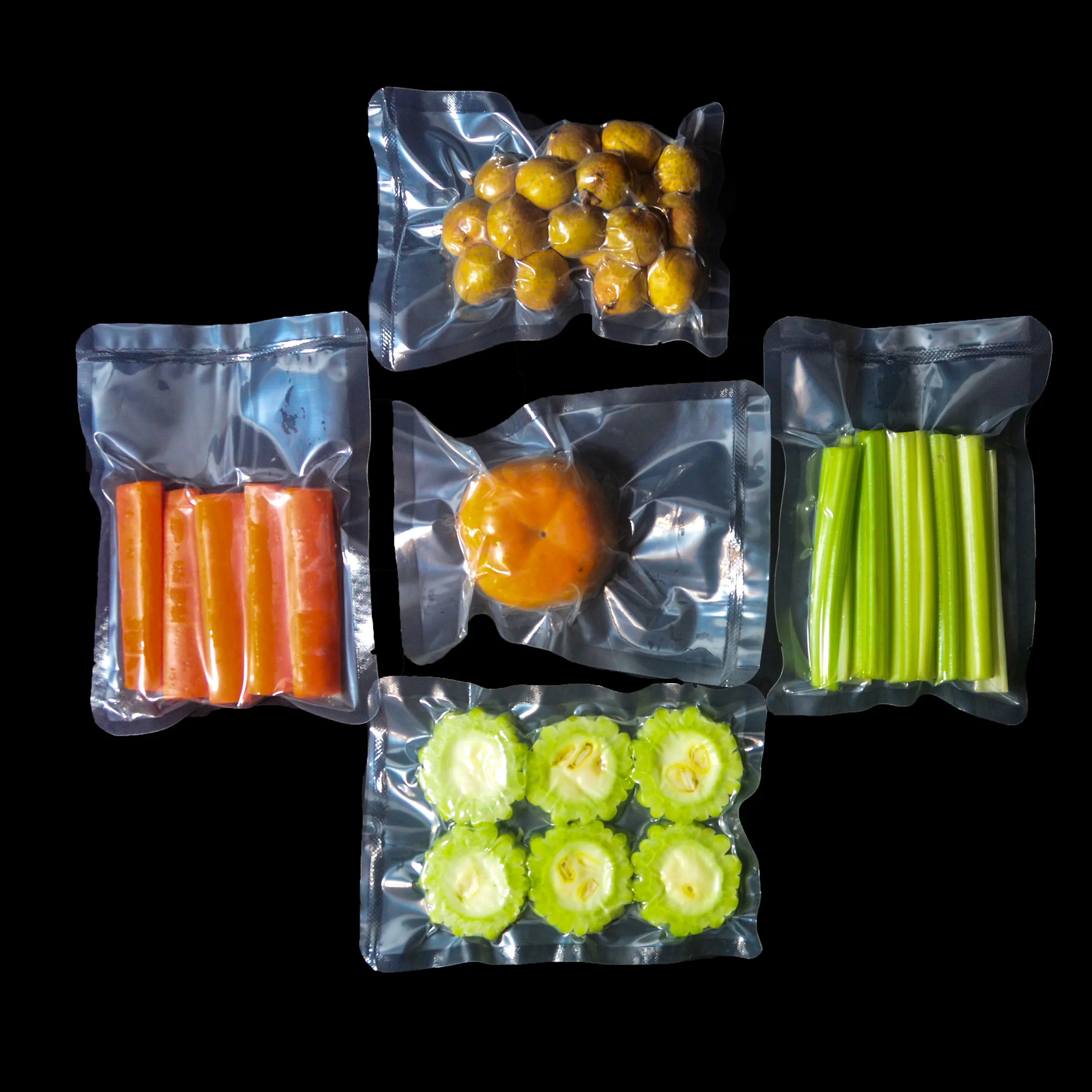 2024 Food Grade Plastic Pe Nylon Laminated Vaccum Packaging Polythene Bag for Food Packaging