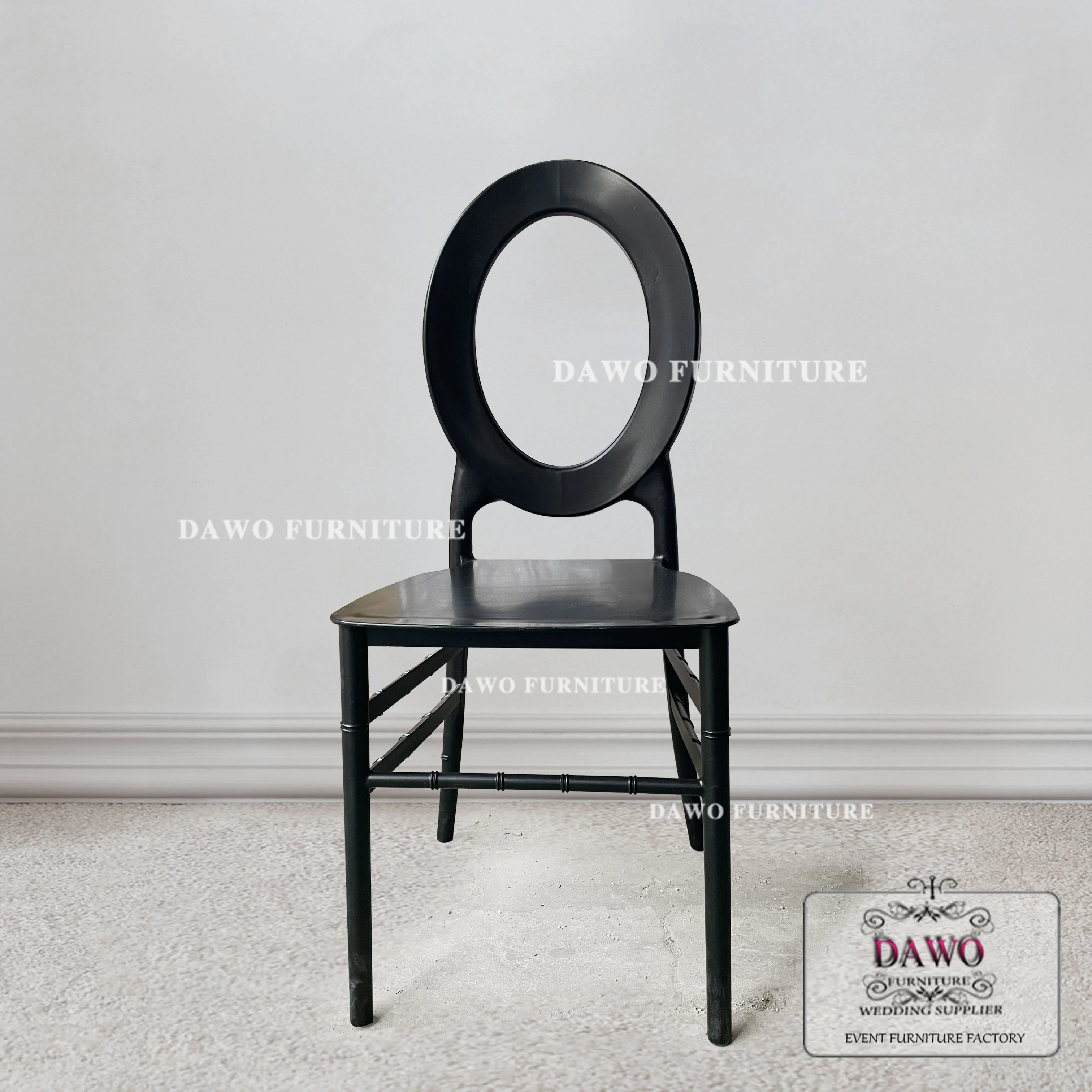 Wholesale PP resin chairs black wedding banquet dining chairs