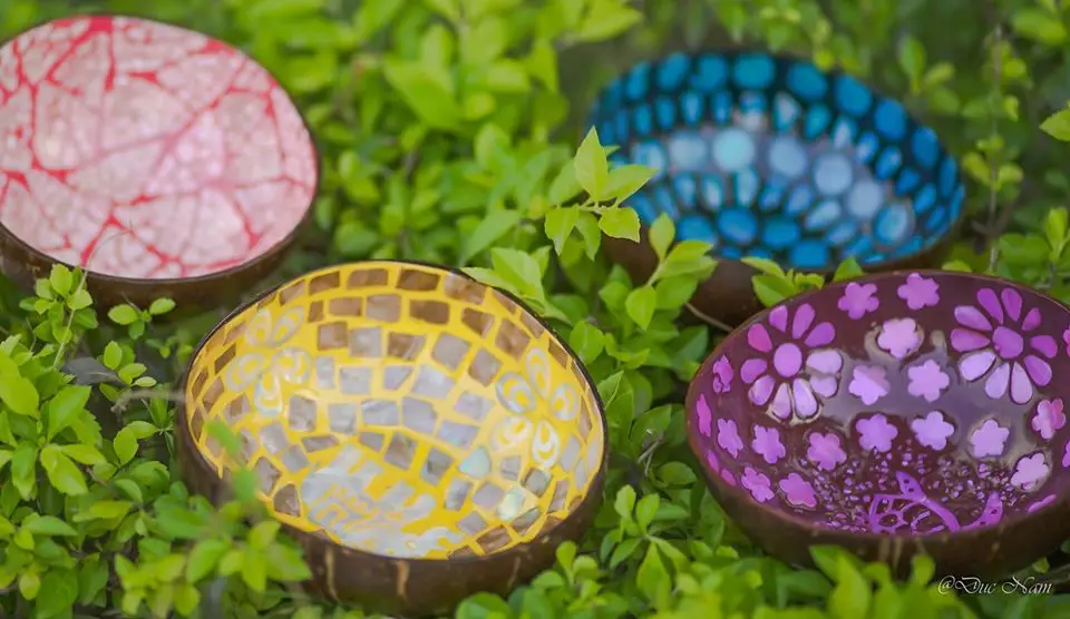 High quality seashell lacquer coconut bowl/ Mother pearl coconut bowl for decor Krystal (+84 587 176 063)