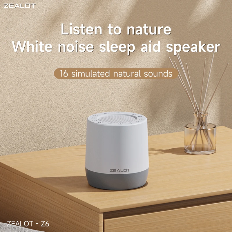 ZEALOT Z6 White Noise Machine Sleep Sound Machines with 6 Colors Night Lights with 16 Soothing Sounds Sleep Machine with 5 Timer