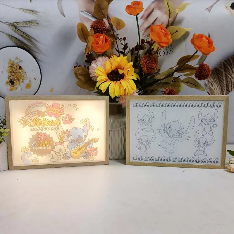 Customized LED Bedside Picture Style Creative Modern Drawing Night Lighting Lamp Light Painting LED Anime Decorative Gift