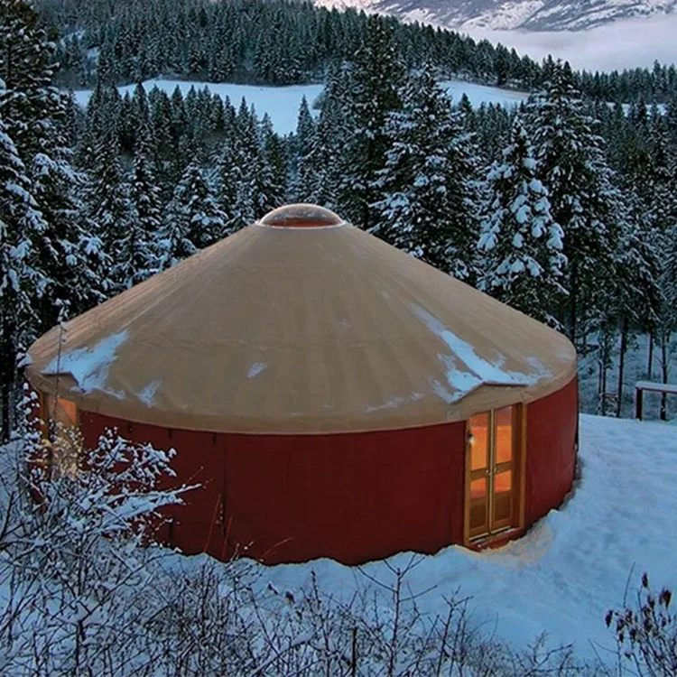 modern luxury 8 person 4m 5m 7m 8m 9m white mongolian inflatable yurt canvas