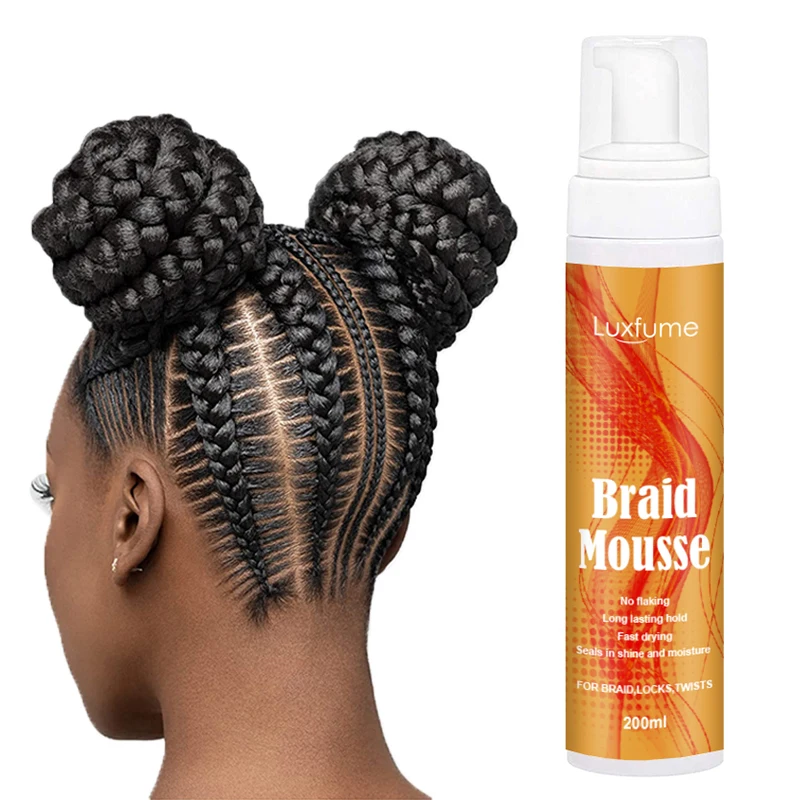 Luxfume Braid Mousse Private Label Anti Frizz Braiding Moisturizing Hair Mousse For Braids