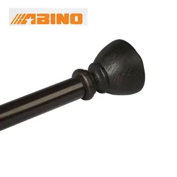 Unique luxurious wood grain rod finials curtain decoration accessories window blind pole