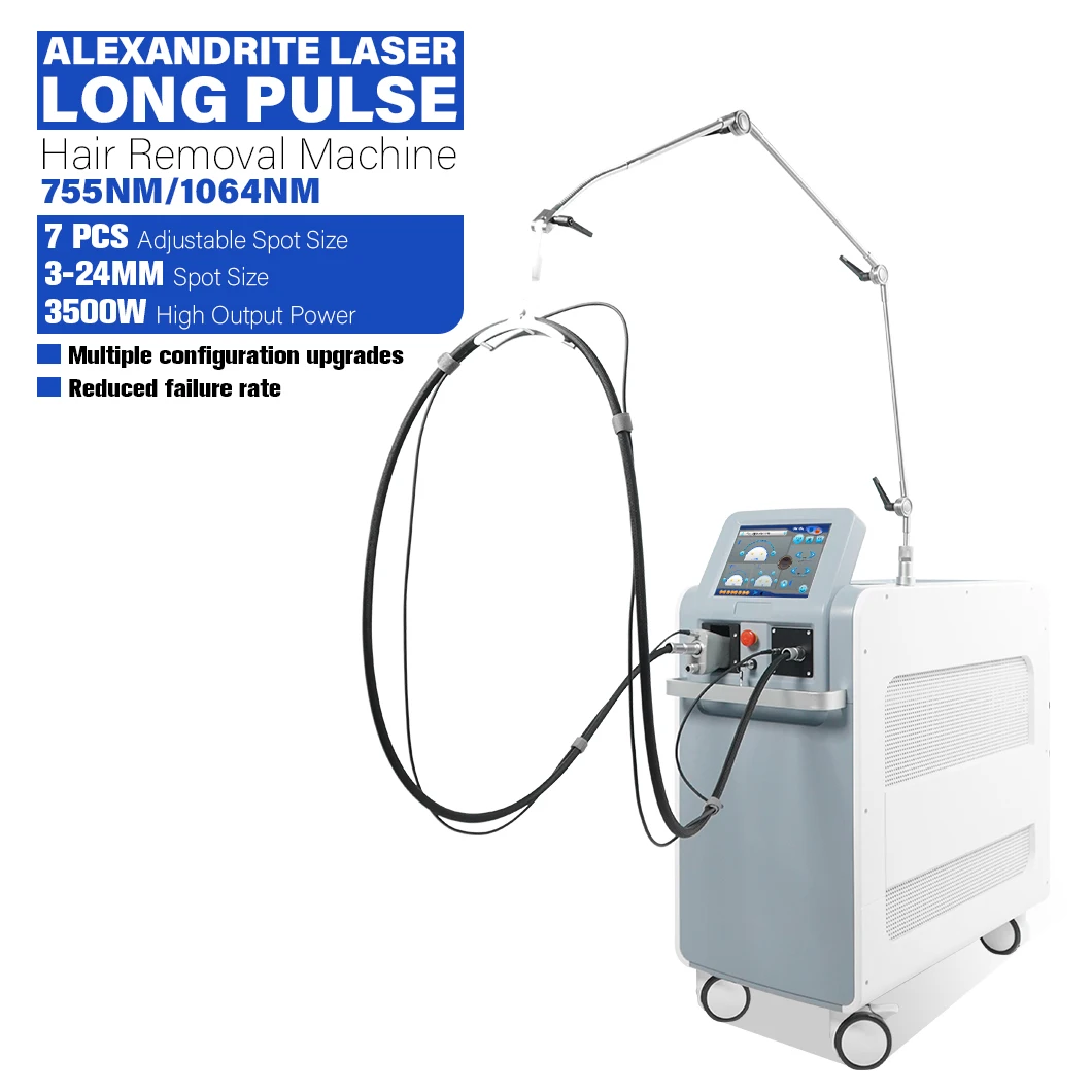 long pulse gentle Nd Yag laser hair removal alexandrite salon use machine alexandrite laser 755nm 1064nm permanent hair laser