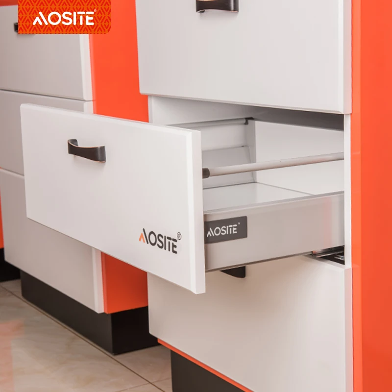  UP01 FURNITURE DOUBLE WALL DRAWER SLIDES INNER BOX SOFT