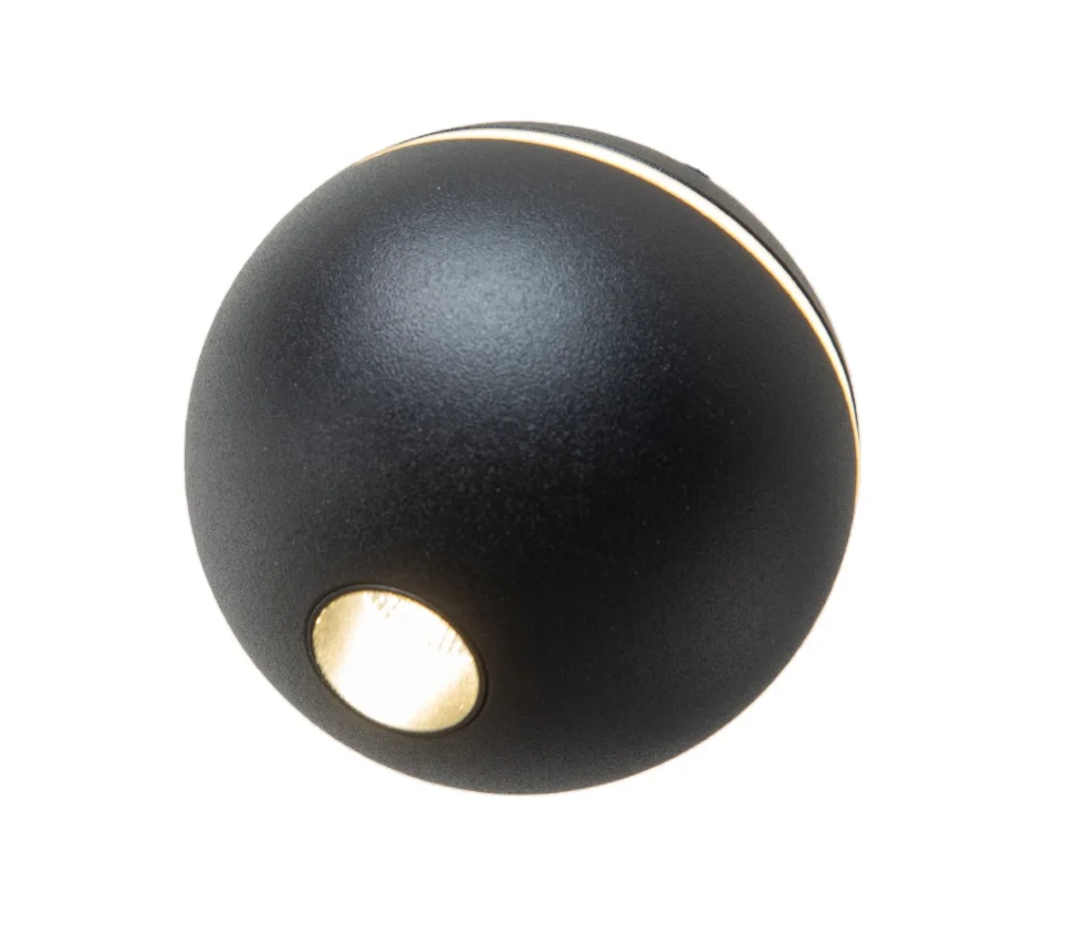 Minimal Art Decor Hanging Small Ball Globe Bedside Light Aluminum COB 7W Gold Led Chandelier Lamp for Kitchen Island Dining Room