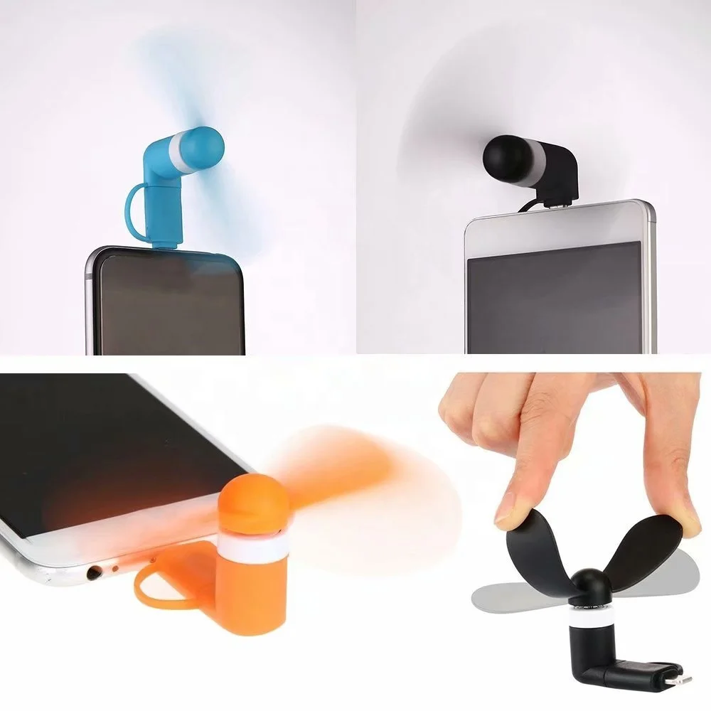  2 в 1 портативный мини-вентилятор Micro USB для iPhone 5/5s/5c/6/6 plus/6s/6s plus телефона