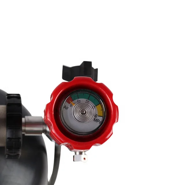 4500psi 300bar carbon fiber cylinder with valve and fill air regulator with pressure gauge tank