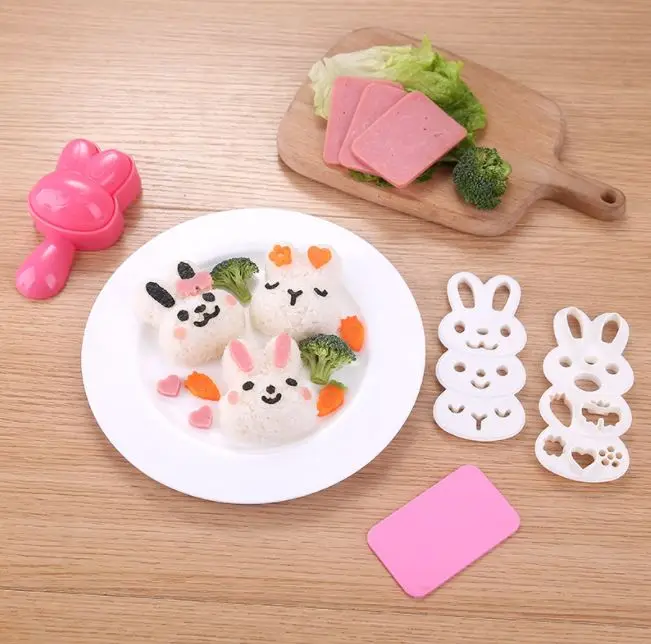 «Сделай сам», рисовый шар для суши, бэнто, детская форма, креативный милый кролик, мультяшный кухонный инструмент для пикника, приготовления пищи