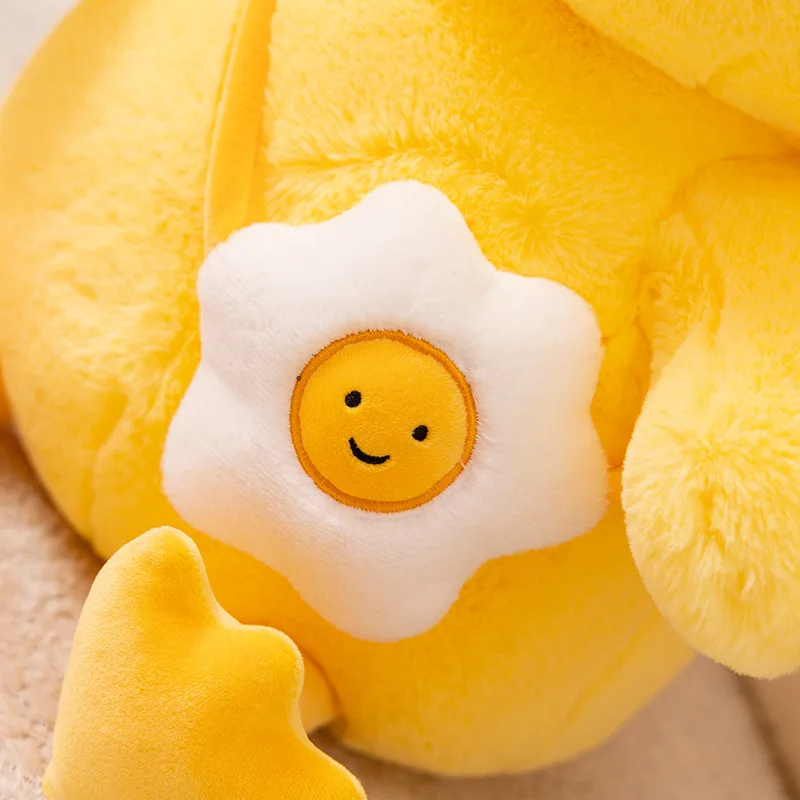 Cartoon school duck plush doll cute duck with egg bag plush toy soft doll girl birthday gift