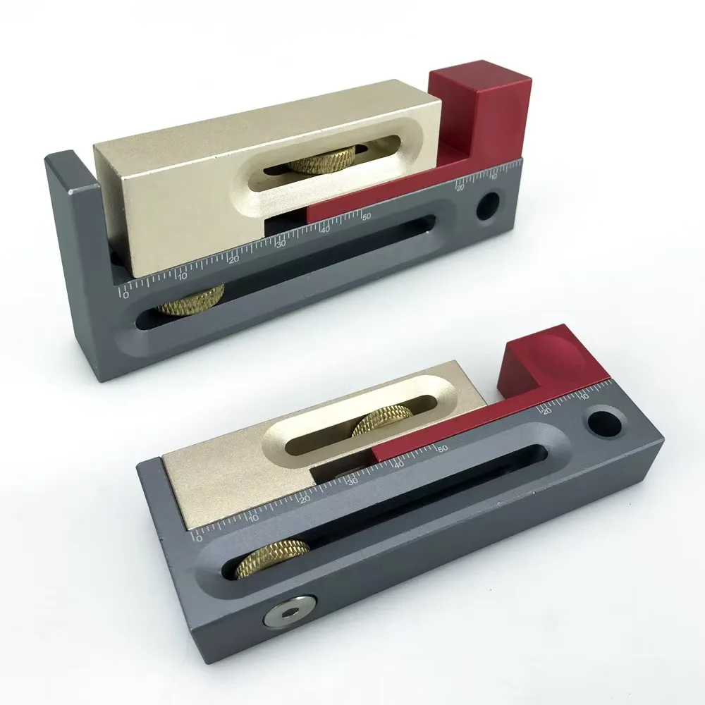 Table Saw Slot Adjuster Mortise Tenon Tool Movable Measuring Block Length Woodworking Tools