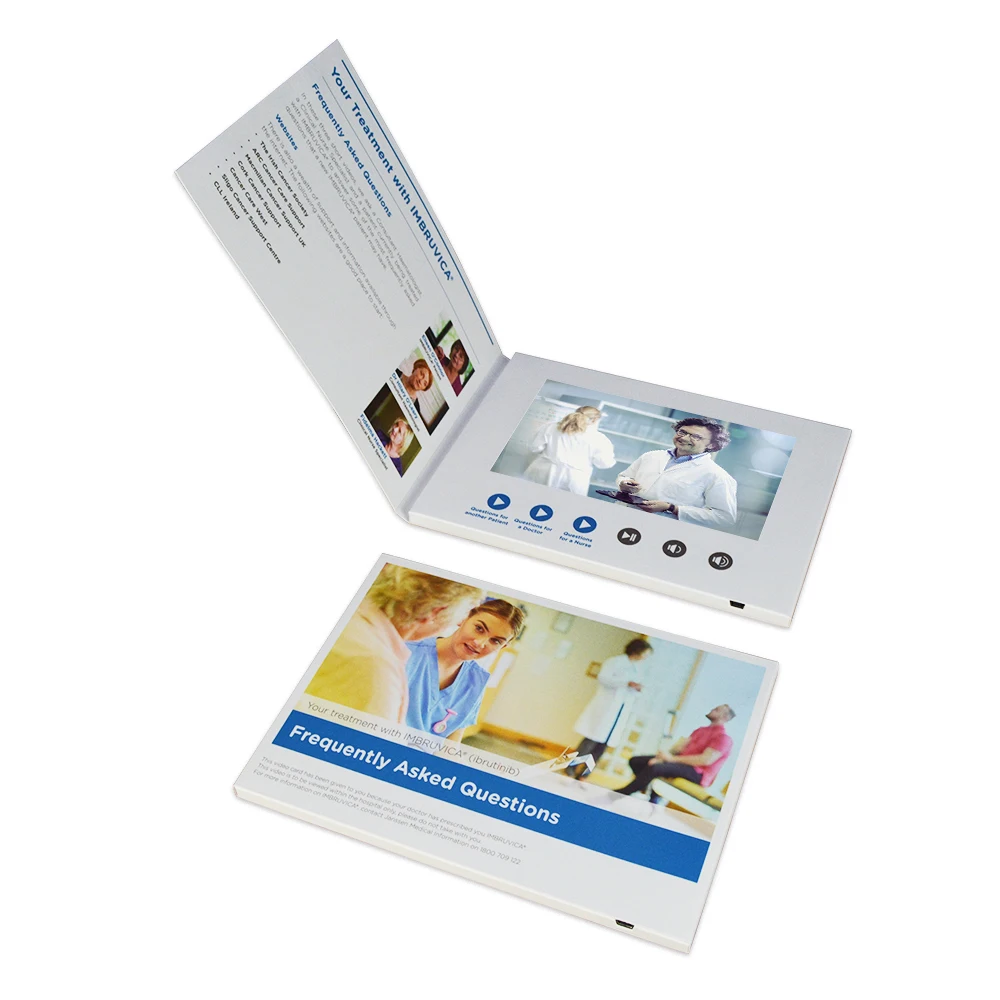 Promotional 2.4 inch 5 inch 7 inch a4 video book a5 digital business card lcd screen video brochure for advertising