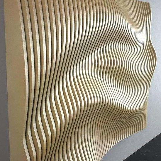 Interior Wall Decoration Custom Design Aluminum Wave Shape Wall Panel