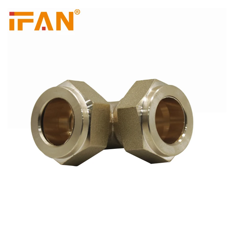 IFAN China Wholesale Y Tee 15MM Forged Plumbing Water Copper Pipe Fittings Elbow Compression Fitting