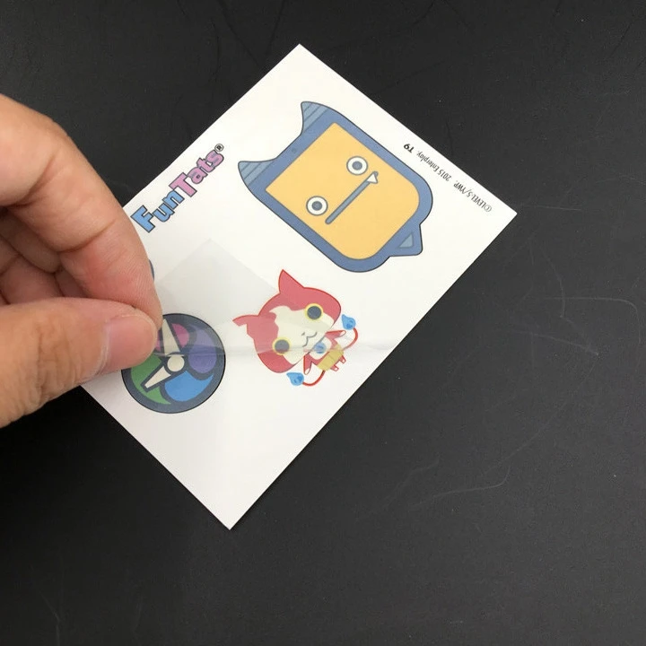 Custom design temporary tattoos sheets for kids Wholesale non-toxic cute cartoon face tattoo sticker