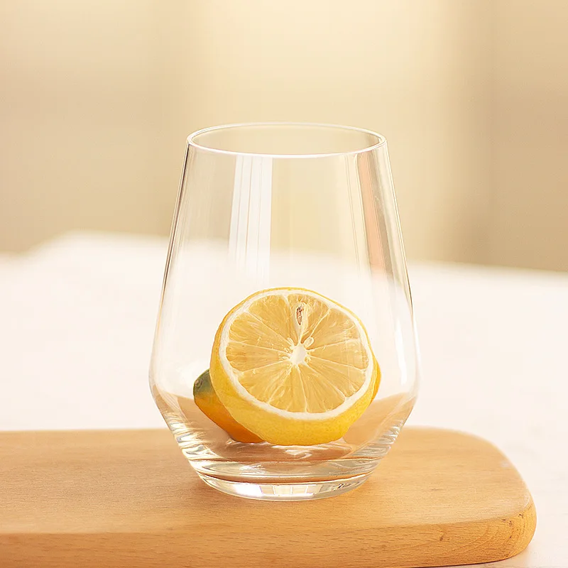 Wholesale Personalized Premium Wine Glass 400ml Crystal Clear Stemless Wine Glasses Tumbler For Red Wine Juice Water