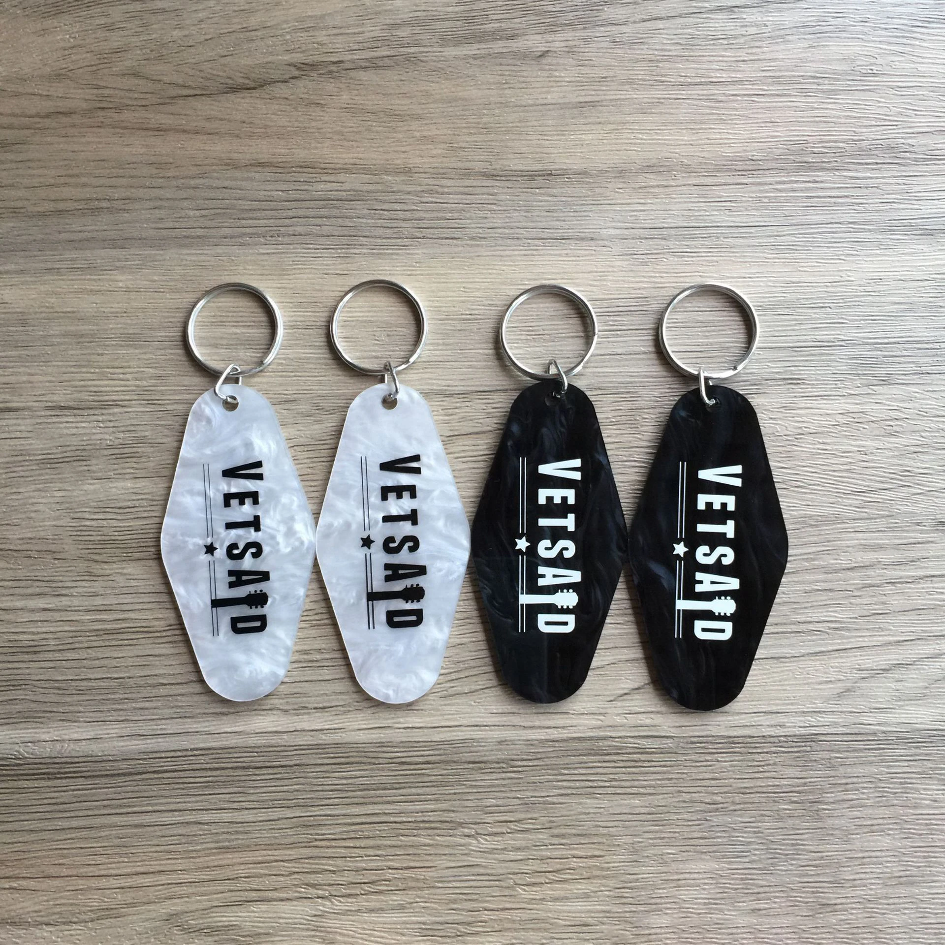 Custom Key Plate Number Hotel Room Key Tags Gold Foil Grave acrylic motel keychains Add Logo
