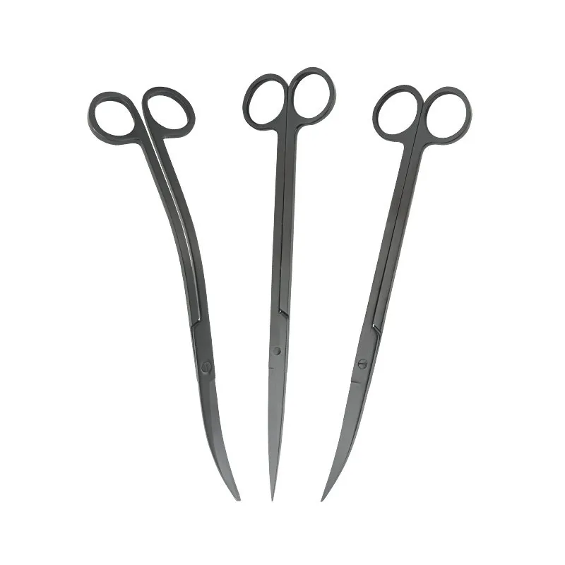 Amazon hot Stainless Steel long aquarium plant tools Aquascape Tool Kit aquarium scissors for Aqua Tank
