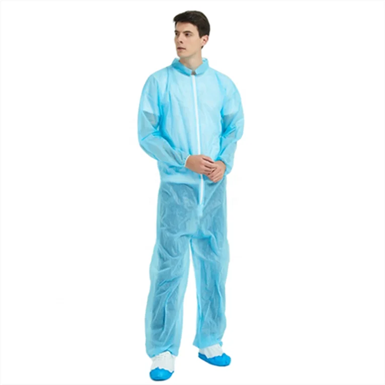 Manufacturer wholesale disposable cheap hospital clothing protective non woven coverall suit for adult
