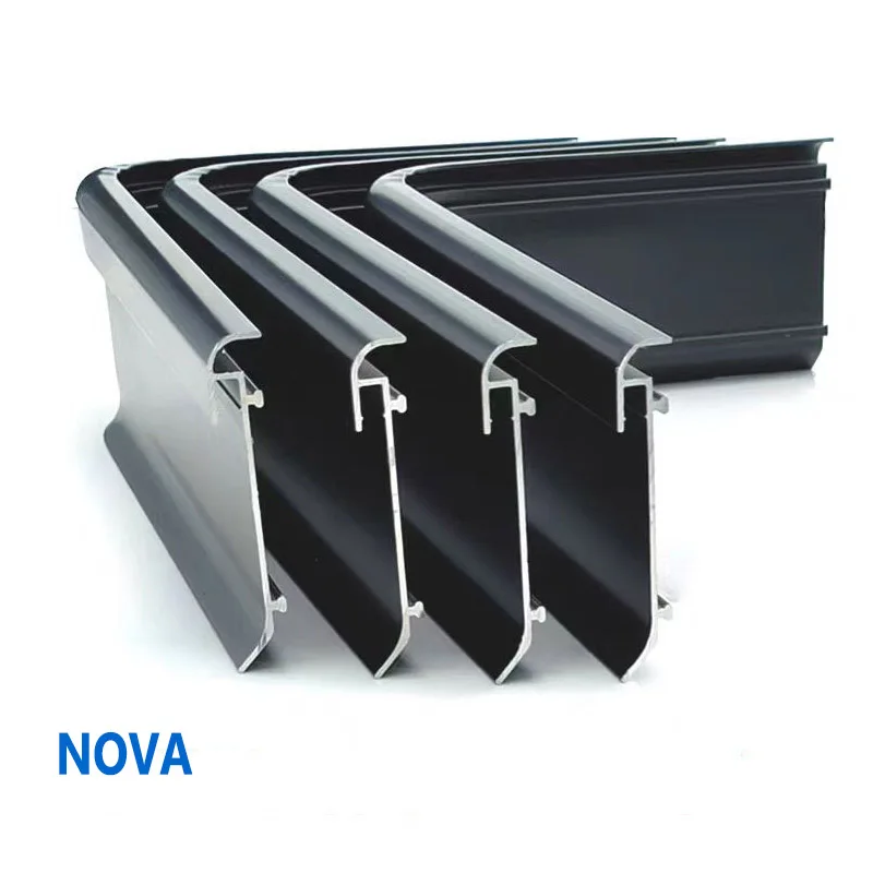 Factory price curved luminous skirting board curved exposed and concealed LED aluminum alloy strip light skirting board