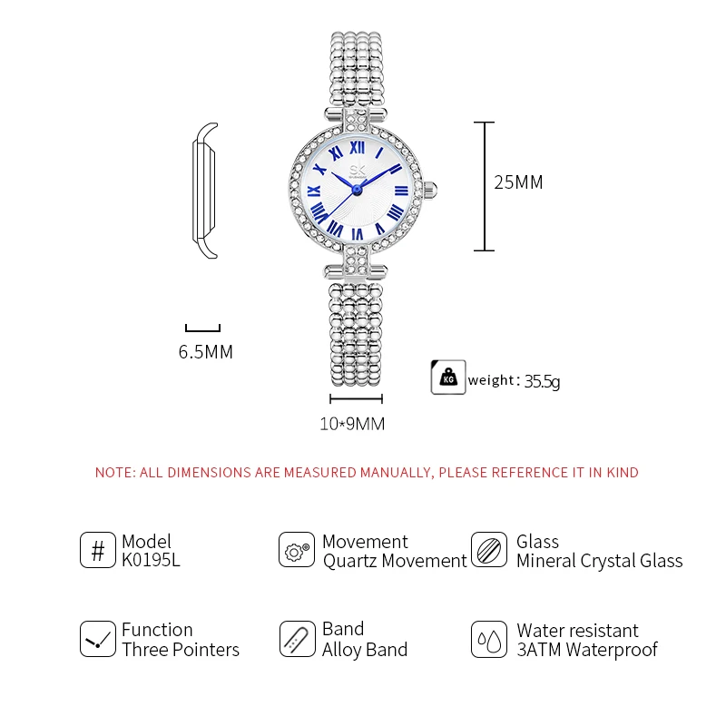 SHENGKE High Quality Watches Women Wrist Luxury Golden Bracelet Diamond Watch Waterproof Stainless Steel Mesh Strap reloj mujer