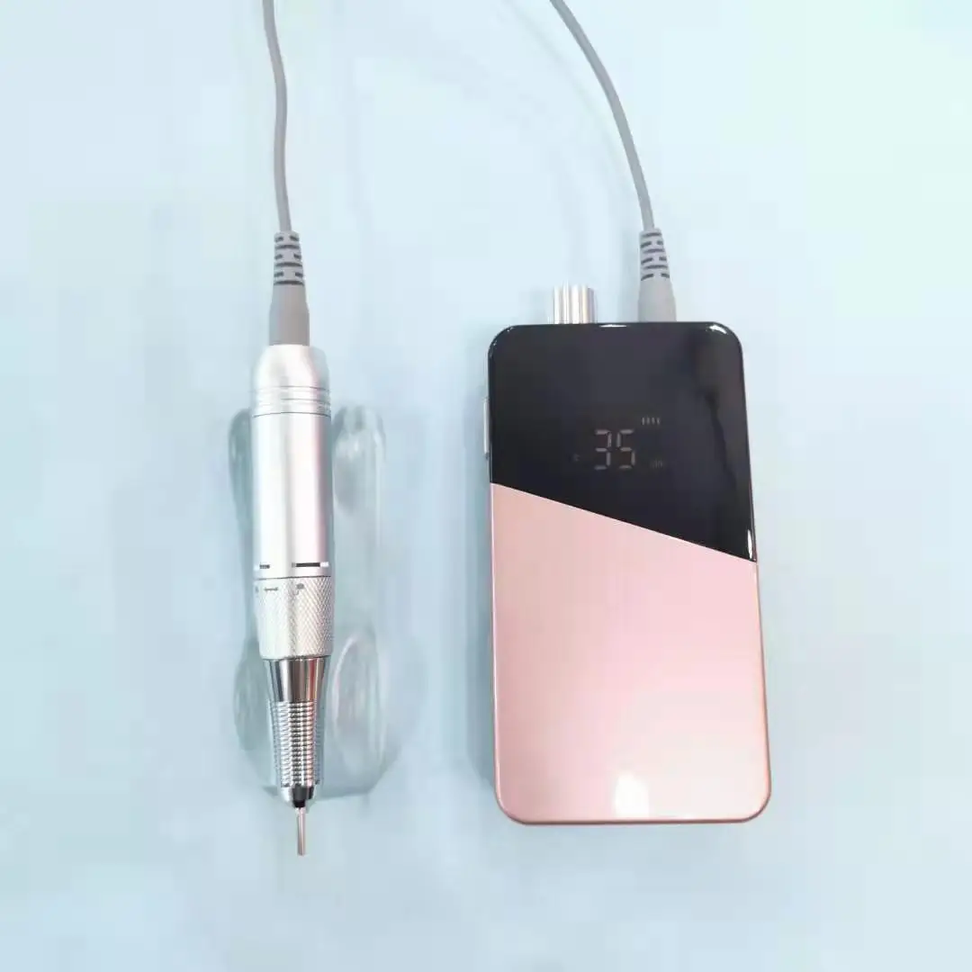 2021 High Quality 35000RPM Brushless Nail File Machine Portable Cordless Rechargeable Nail Drill