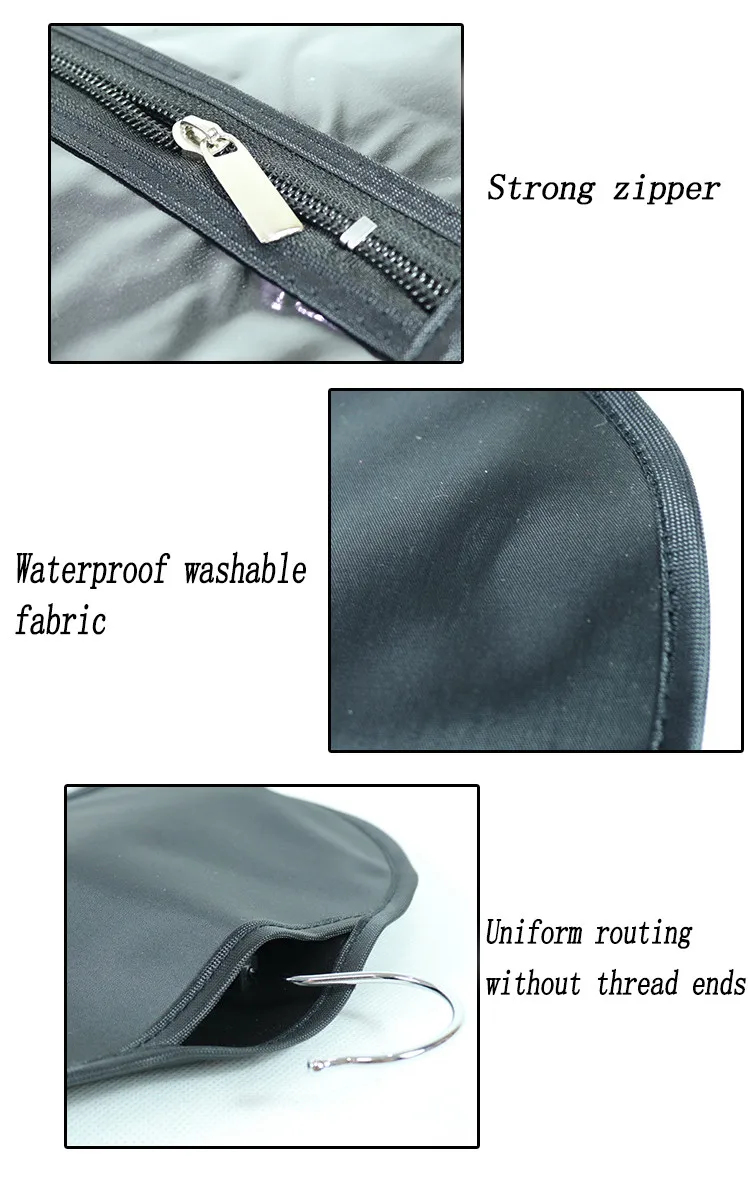 
LOW MOQ Customized LOGO High Quality Leather Wig Bag Hair Extensions Packing Bag With Hanger 